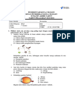 Soal PTS Ipas Kelas V