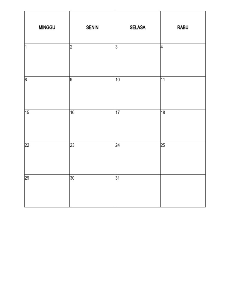 KALENDER KOSONG | PDF