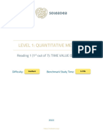 Level 1: Quantitative Methods: Reading 1 (1 Out of 7) : Time Value of Money