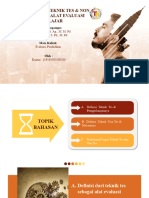 Diferensiasi Teknik Tes Non Tes EVALUASI