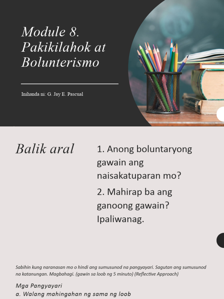 Pakikilahok at Bolunterismo | PDF