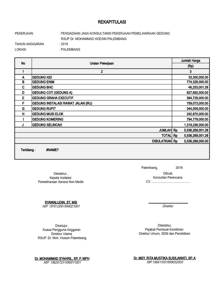 RAB Jasa Konsultan PERPARKIRAN 2024 | PDF