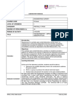 Project 4 - Lab Manual - LEVEL 1 - Tacheometry - Application of Stadia Observation