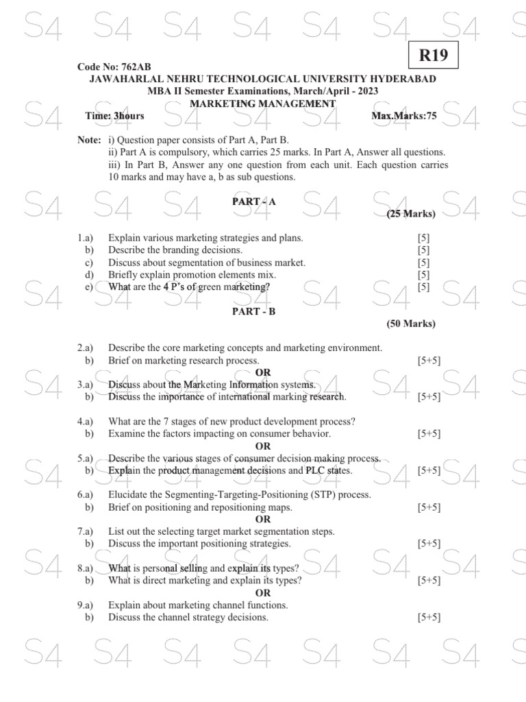 MBA Marketing Management Exam | PDF | Marketing | Economies