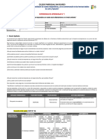 Experiencia de Aprendizaje 1 - 5to Año - D.P.C.C.