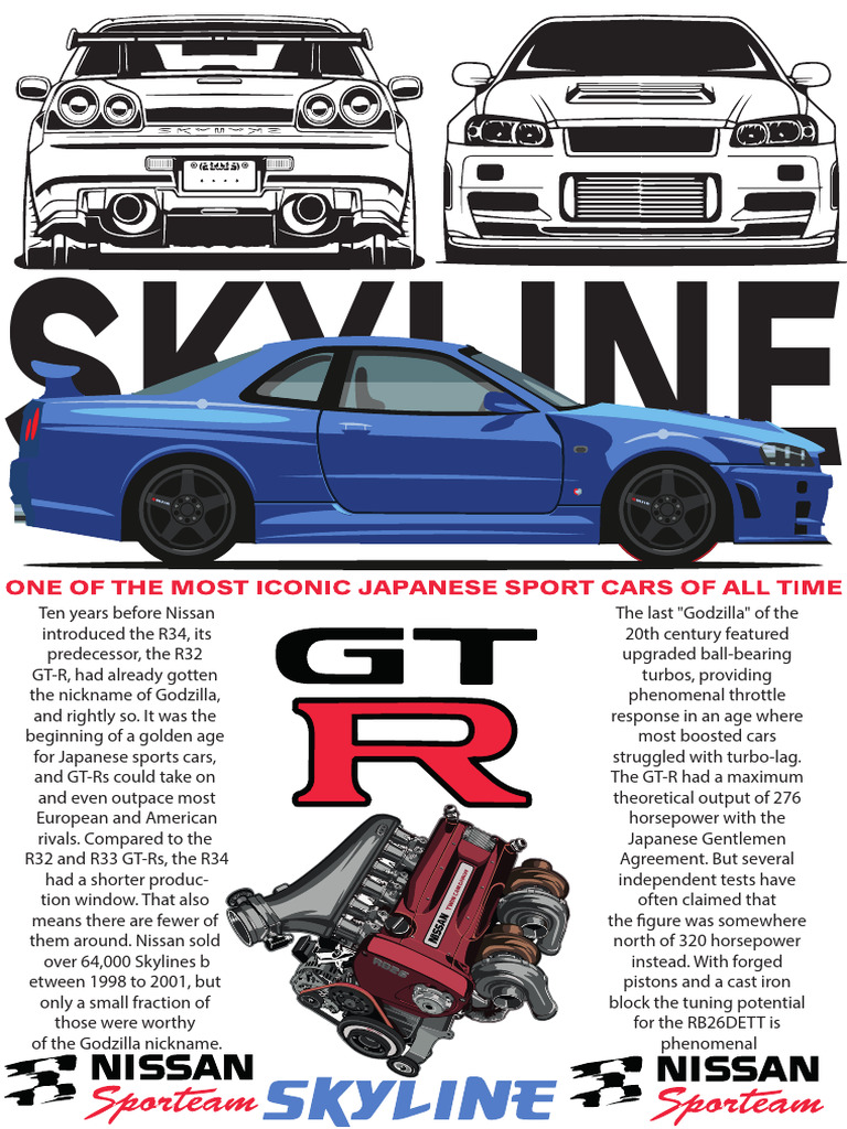 Nissan Skyline GT-R R34 Overview | PDF | Home & Garden | Technology ...