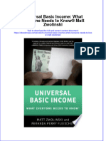 Universal Basic Income What Everyone Needs To Know Matt Zwolinski download 2024 full chapter