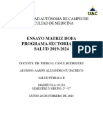 DOFA Programa Sectorial de Salud 2019-2024
