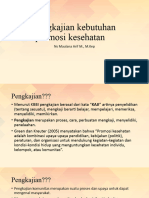 Pengkajian kebutuhan promosi kesehatan