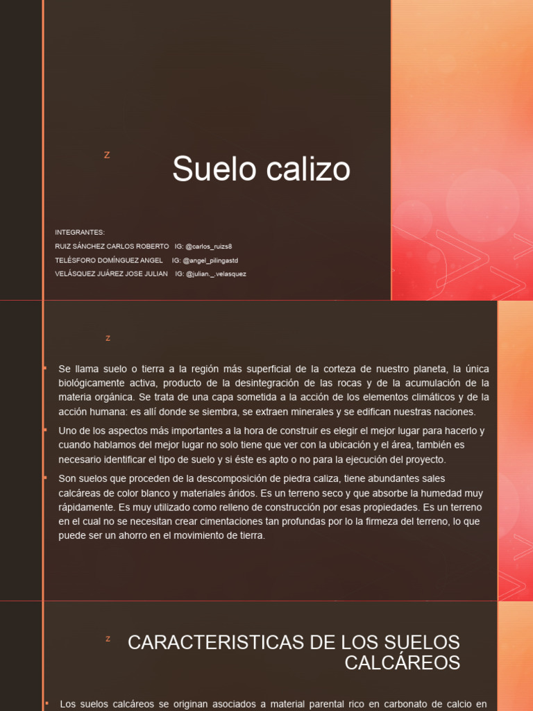 Características y beneficios del suelo calizo | PDF | Fundación ...