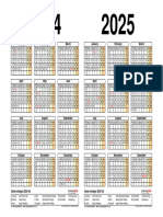 Two Year Calendar 2024 2025 Landscape