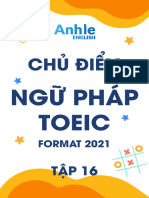 CHỦ ĐIỂM NGỮ PHÁP TOEIC FORMAT 2021 TẬP 16