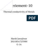 EXPERIMENT 10 - Thermal Conductivity of Metals PDF