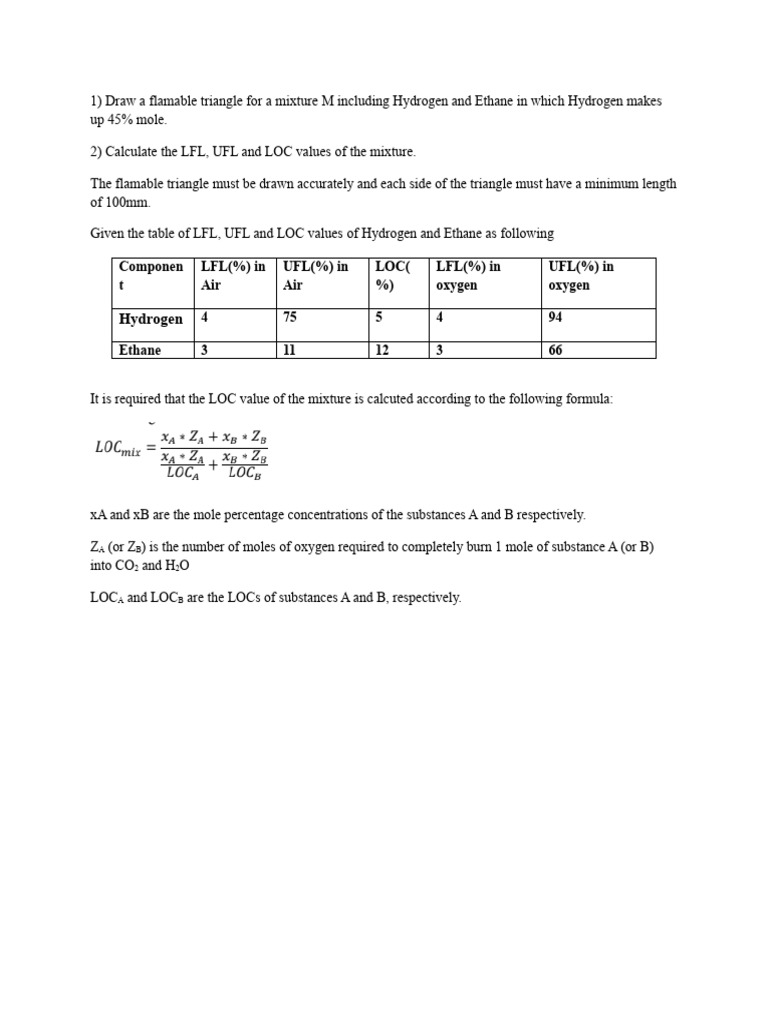 Flammable Triangle & Mixture Analysis | PDF