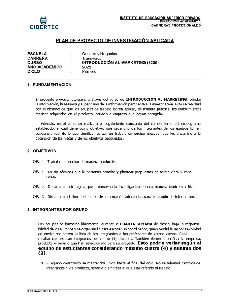 Proyecto de Investigación en Marketing | PDF | Producto (Negocio ...
