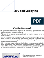 Advocacy and Lobbying
