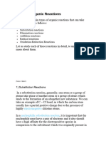 Types of Organic Reactions