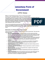 Parliamentary Form of Government Upsc Notes 85