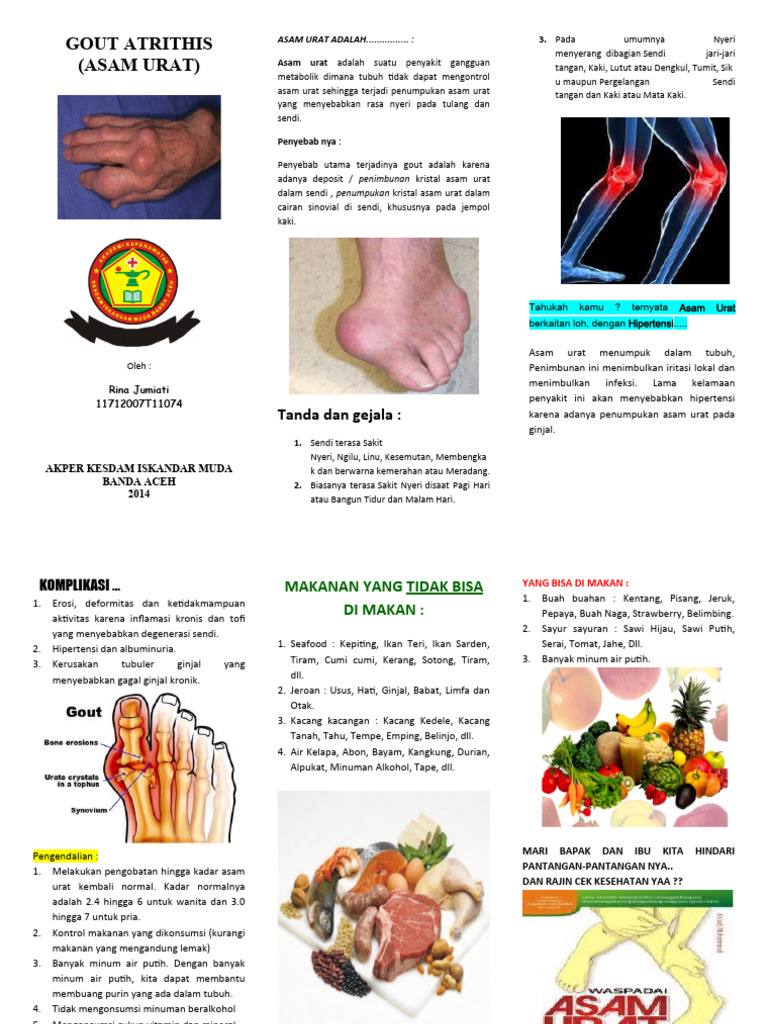 Leaflet Gout Artritis Pdf