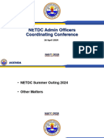 NETDC Admin Officers Coordinating Conference - 16 Apr 24