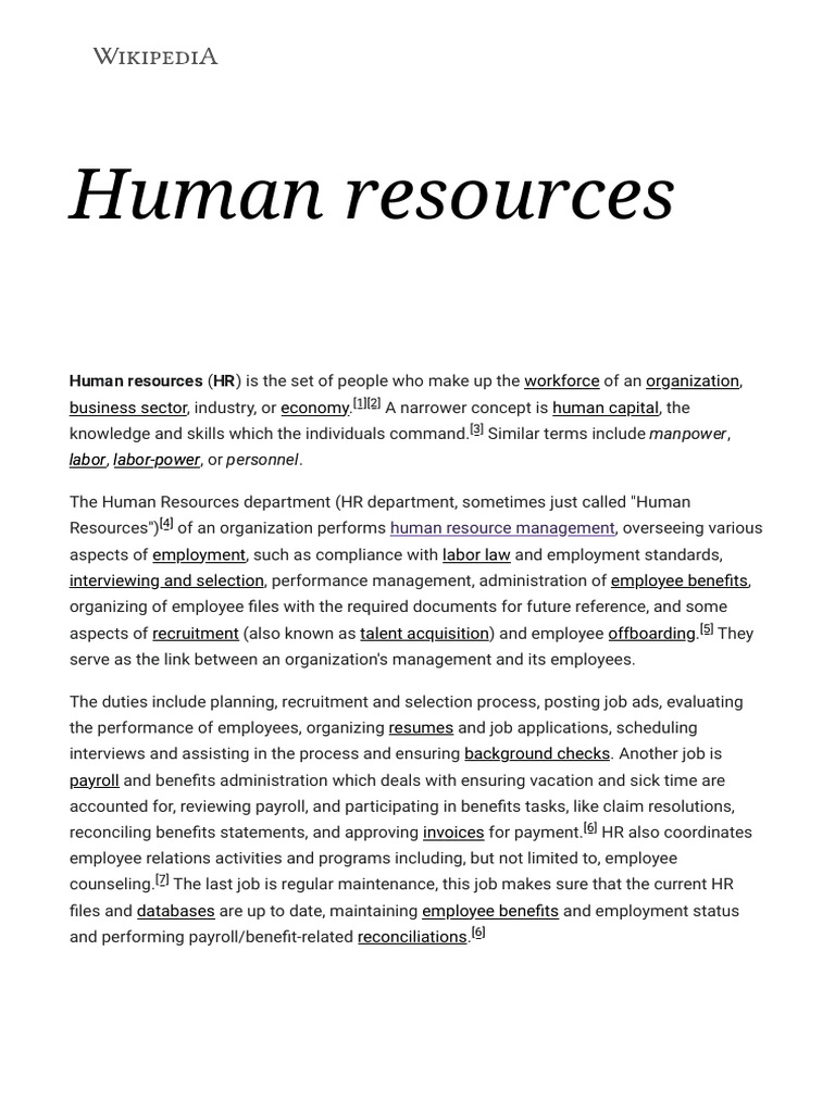Human Resources Employee File Requirements