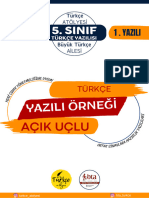 5 Sinif Açik Uçlu 2. Dönem 1. Yazili