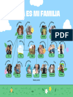 Gráfica Árbol Genealógico Familia Llamativo Divertido Azul 1