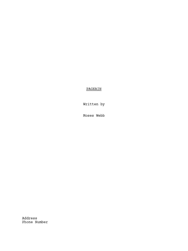 Pagkain Spec Script | PDF