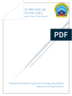 Quantanutm Dots PBS Solar Cells