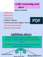 (3) 30-3 rrecurring oral  ulcer