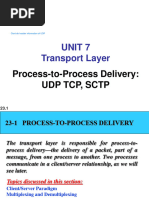 Unit 5A TL - Process To Process delivery-UDP