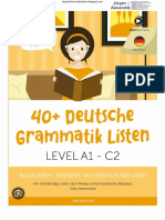40 - Deutsche Grammatik Listen A1 - C2