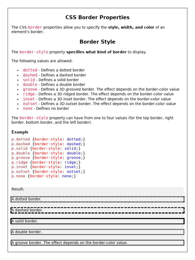 CSS - 3 - Border | Download Free PDF | Computer Programming | Web ...
