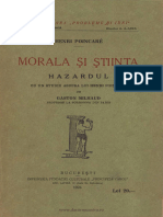 1924 - Poincaré, Henri (1854-1912) - Morala Si Stiinta - Hazardul