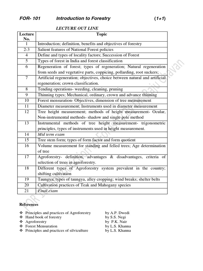 Intro Forestry Pdf Frost Forestry