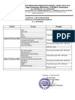 JADWAL UJIAN PRAKTEK Angkatan 1 2024 Profesi