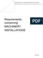 Requirements Concerning. Machinery Installation
