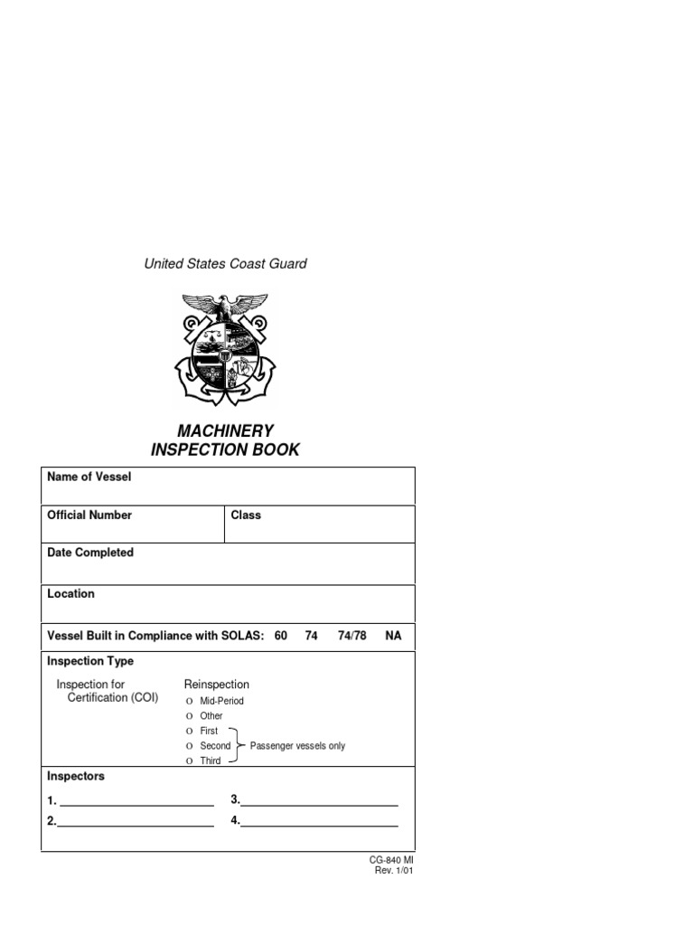 Machinery Inspection Guidelines for Vessels | PDF | Boiler | Pump