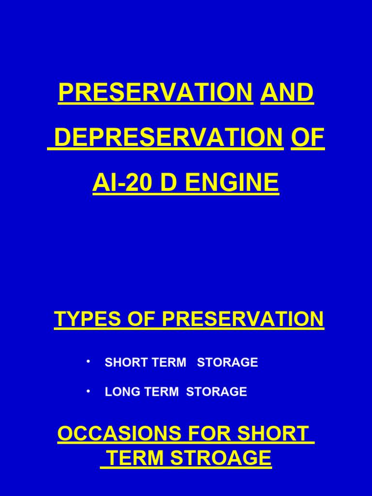Preservation of Engines | PDF | Engines | Gasoline