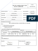 Report of Laboratory Test