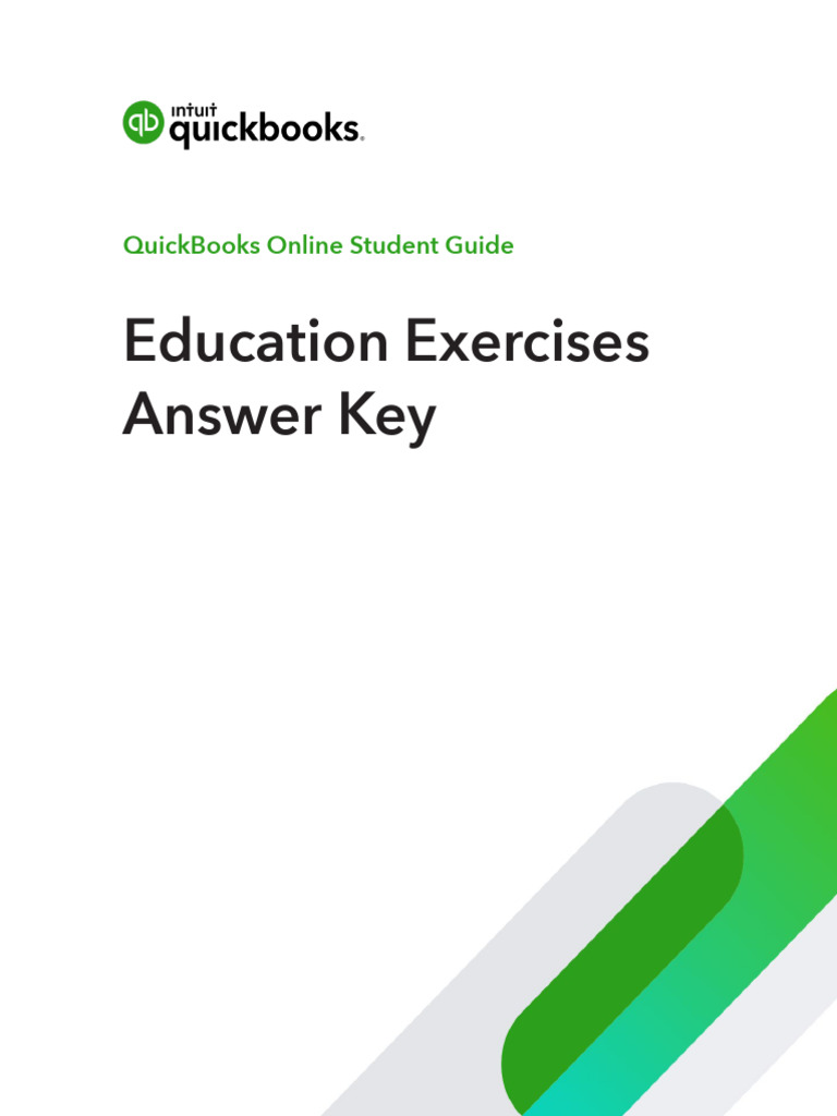 QuickBooks Online Education Answer Key | PDF | Credit Card | Payments