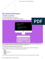 Aprender A Programar - Universidade Da Tecnologia