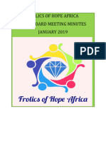 FROLICS OF HOPE AFRICA Minutes
