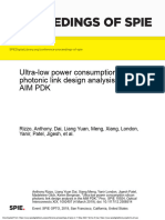 Proceedings of Spie: Ultra-Low Power Consumption Silicon Photonic Link Design Analysis in The Aim PDK