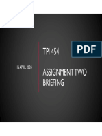TPI 454 Assignment Two Briefing 17 April 2024