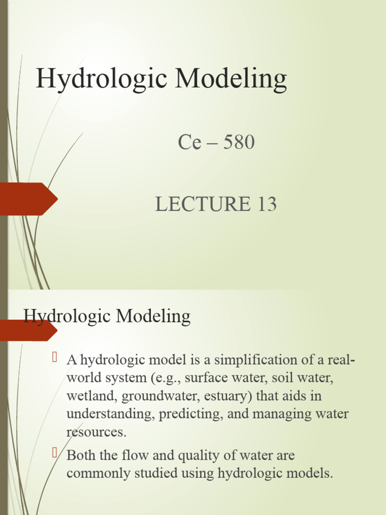 Hydrologic Modeling Framework Overview | PDF | Hydrology | Geographic ...