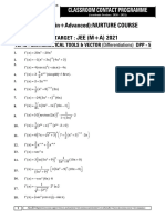 Physics - DPP 5 - Mathematical Tools & Vector - IIT - Answer Key