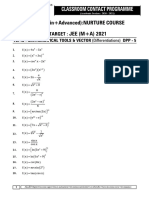 Physics - DPP 5 - Mathematical Tools & Vector - IIT