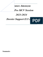 Younes Amouzou Bac Pro MCV Session 2023-2024 Dossier Support E31 Et E32