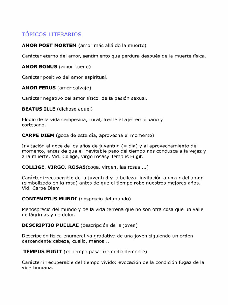 Tópicos Literarios | PDF
